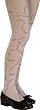 Girls White Scar Print Tights