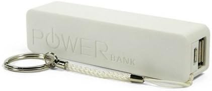 CS88 White Flexible USB to Lightning Portable Key Chain Travel Charger Cable and 2600mAh Power Bank External Battery Pack Works with Apple iPhone 6, iPhone 5, iPhone 5c, iPhone 5s, Ipad (4th gen), iPad Mini, iPad Air, iPod nano (7th Gen), iPod touch (5th Gen)