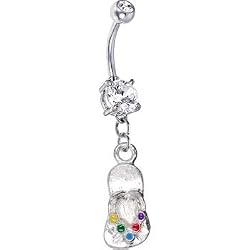 Summer Fun Flip Flop Belly Ring