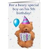 Beary Special 5th Birthday Boy Blank Card