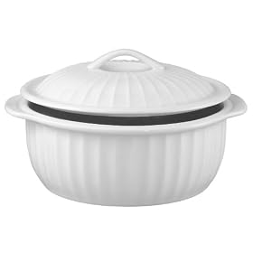 HIC Porcelain 106-Ounce Casserole Dish with Lid by HIC Porcelain