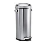 simplehuman Trash Can, 30L Round Retro Stainless Steel