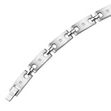 Mens Stainless Steel Diamond Bracelet