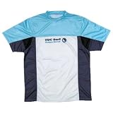 タウン&カントリー メンズルーズフィット半袖メッシュTシャツ TDS-6200 ライトブルー×ホワイトM