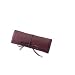Bordeaux coloured leather jewellery roll by Wolf Designs