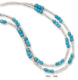 Sterling Silver 16 Inch Double Row Necklace