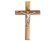 Olive Wood Cross with Crucifix (8"h)