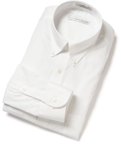 Geoffrey Beene Men’s Button Down Collar Cool & Dry Woven Shirt,White