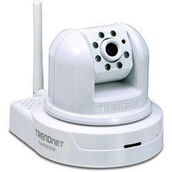 TRENDnet SecurView Wireless Day Night Pan Tilt Zoom Internet Surveillance Camera TV-IP422W (White)