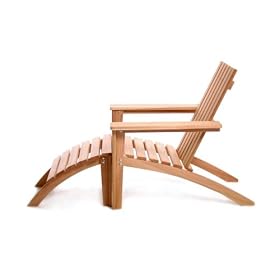Outdoor Patio Adirondack Chair with Ottoman Set by visiondecor Furniture