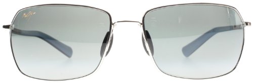 Maui Jim 323-17 Silver with Blue High Tide Rectangle Sunglasses Polarised On Sale