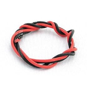 20 AWG Multi Stranded Silicone Wire 2 feet Red and 2 feet Black from Battery Chargers