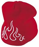 Ultimate Cycle Flames Beanie Hat Red One Size Fits All OSFA