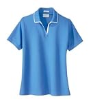 NEW Outer Banks - Ladies Egyptian Diamond Knit Sport Shirt with Tipping Bimini Blue-3XL