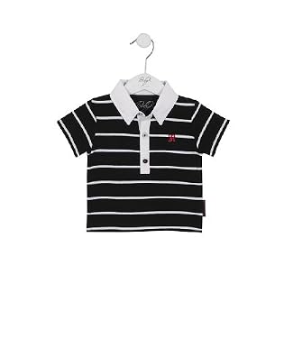 Baby K black stripe polo shirt 3-6months
