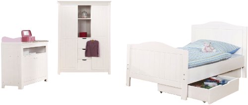 Pinolino 101617JG - Jugendzimmer Nina gro&szlig;, bestehend aus gro&szlig;em Schrank (2T&uuml;ren, 3 Schubk Preisvergleich