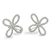 Ramona Singer Sterling Silver Bow Cross Earrings title=
