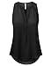 JJ Perfection Women's Semi-Sheer V-Neck Chiffon Blouse Tank Top