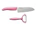 Kyocera Special Edition Advanced Ceramic Santoku Knife and Peeler Set- Pink