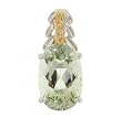 18KT White Yell Gold Green Amethyst Prasiolite Pendant