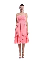 Asymmetric Flowy Chiffon Short Bridesmaid Dress 