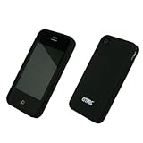 EMPIRE Black Silicone Skin Case Cover for Verizon Apple iPhone 4