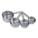Faringdon Set Of 4 Stainless Steel Measuring Cups, 60, 80, 125, 250ml
