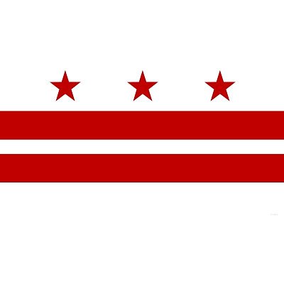 Washington DC Flag Poster Print - 13x19