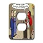 Rich Diesslins Religion Heaven Hell Cartoons - Any Non-Smoking In Hell - Light Switch Covers - 2 plug outlet cover