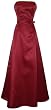 50's Strapless Satin Long Gown Bridesmaid Prom Dress
