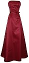 50's Strapless Satin Long Gown Bridesmaid Prom Dress
