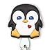 Penguin 3D Rubber Retractable Badge Holder
