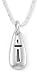 Sterling Silver Tear Drop Cross Pendant by Bob Siemon, 18