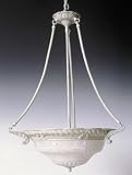 3 Lt Pendant, Fossil Stone finish and Sand glass