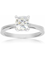 Charles W. 14k Forever Brilliant 0.25mm Wide Moissanite Ring