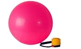 GYM BALL Size: 75cm (XL); Colour: Pink; GYM BALL, BIRTHING SWISS BALL, MEDICINE BALL+ FREE PUMP