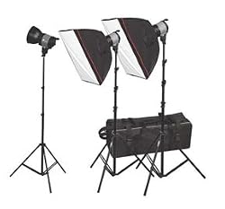 3000 Watt Quartz Light Kit with 2 softboxes, barndoors and Colour Filters