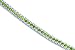 Bold and Beautiful 10.50 carats total weight Round Cut Peridot Gemstone TennisBracelet in Sterling Silver
