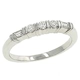 Round/Baguette Bar Set Diamond Anniversary Band .26ct