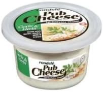Rondele Pub Garlic and Herb Cheese Spread, 8 Ounce -- 12 per case.