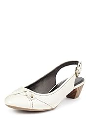 Footglove™ Original Leather Wide Fit Twisted Slingback Shoes