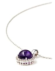 4.40 ct. t.w. Genuine Amethyst and White Topaz Sterling Silver Pendant