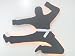 Karate Wall Art, Black Gi Wood Construction with Backlight and Nine Belts. Made in USA