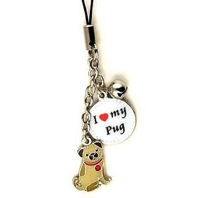 Pug Puppy Dog Cell Phone Charm
