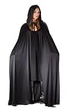 Adult 68 Black Hooded Cape - Black