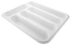 Zak Designs Flatware Drawer Organizer, White