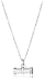 WHITE ICE Sterling Silver DN178 Womens Diamond T Bar 16 Necklet