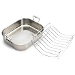 Chefs Design 1316 Heavy Gauge 16.75 Inch Stainless Steel French Roaster