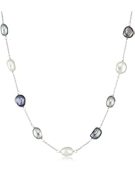Honora "Tuxedo" Freshwater Cultured Pearl Tin Cup Necklace, 18"