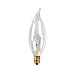 Bulbrite 25CFC/25/3 25-Watt 130-Volt Incandescent Flame Tip Chandelier Bulb, 25mm, Clear